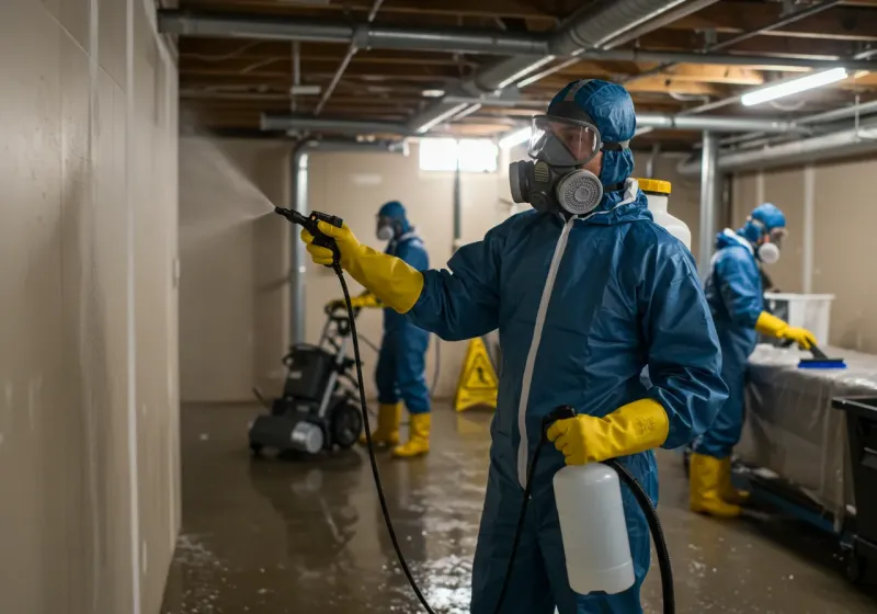 Basement Sanitization and Antimicrobial Treatment process in North Fair Oaks, CA